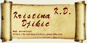Kristina Đikić vizit kartica